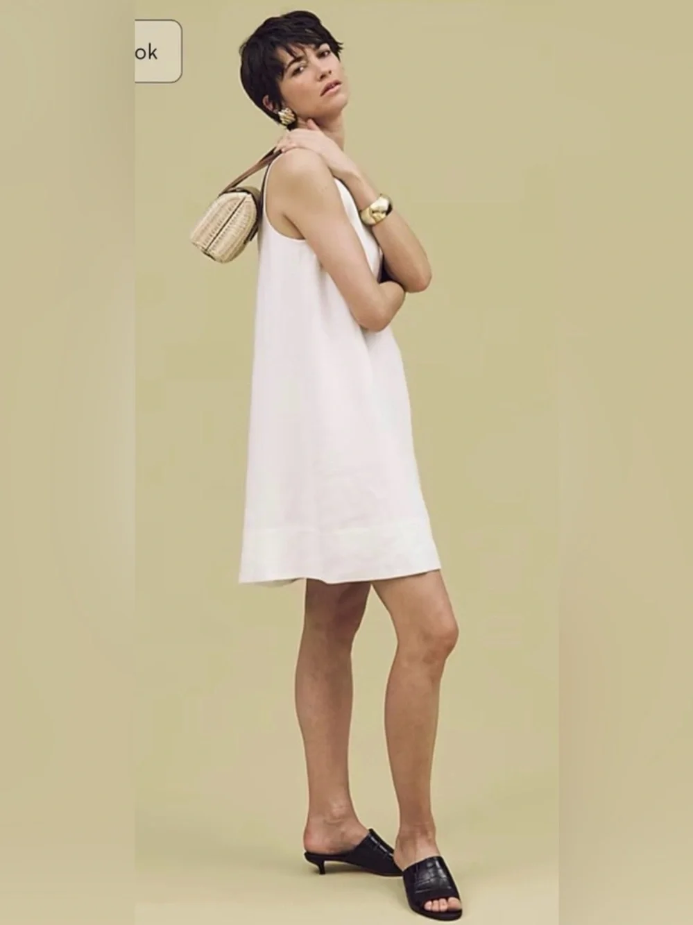 J.Crew Maxine button-back dress in linen